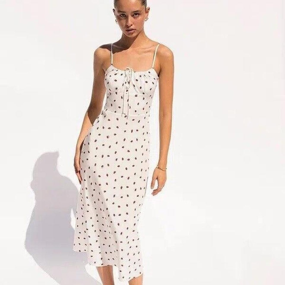 Realisation Par Alba Dress Cherry Silk Midi XXS